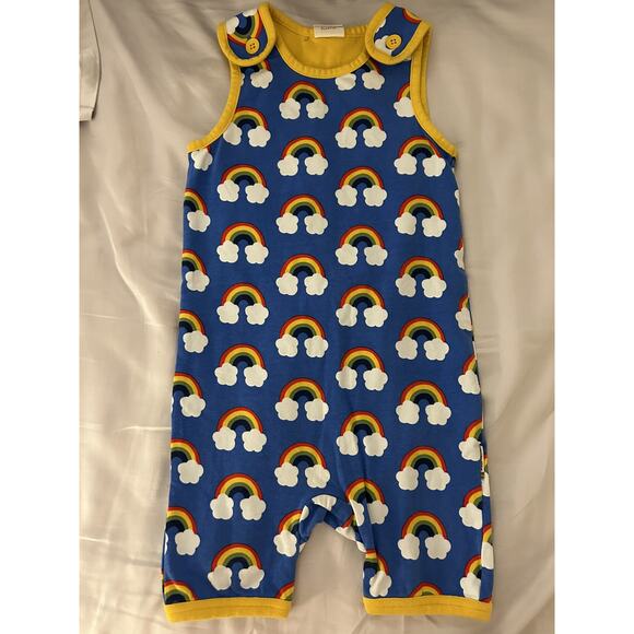 Maxomorra Blue Rainbow Romper 18-24m - Picture 3 of 4